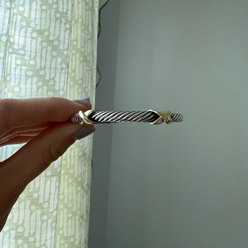 Silver and Gold Twisted Cable Bracelet